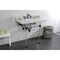 Kingston Brass 36 Carrara Marble Console Sink with Acrylic Legs, Marble WhiteMatte Black LMS36MA0 - alternate 6